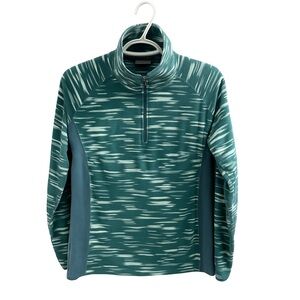 Columbia | Teal Patterned Quarter-Zip Polar Fleece Pullover Glacial IV